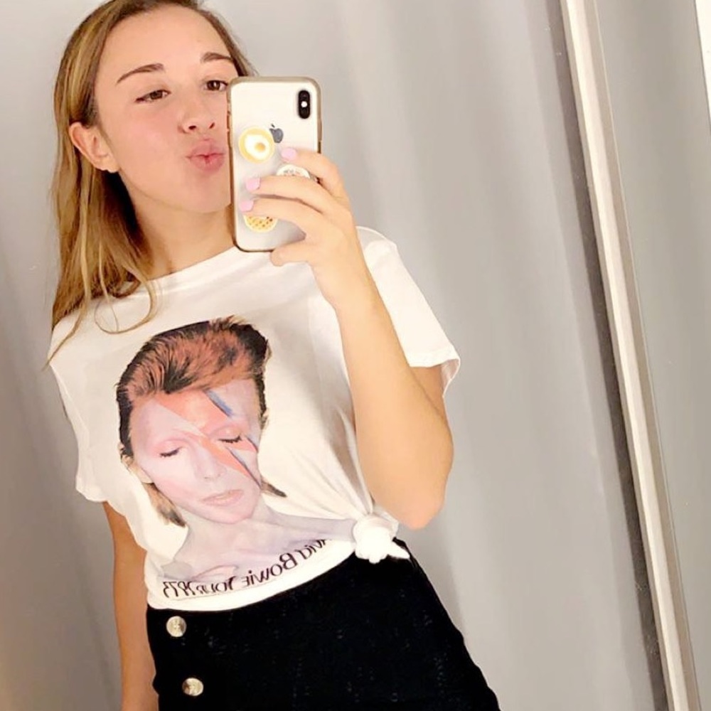 White David Bowie T-shirt